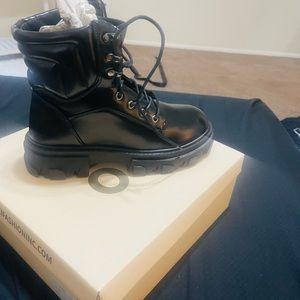 Brand new, black combat boots